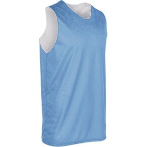 CHAMPRO Men's Standard Zone Reversible Basketball Jersey, Light Blue, White, Adult 2X-Large