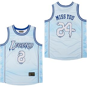 24 Mens Legend Sport Shirt,Miss You Snakeskin Hip Hop Basketball Jersey in Saudi Arabia