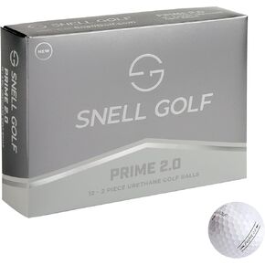 Snell Golf Prime 2.0 Golf Ball 2-Piece Construction - New XV3 Urethane Cover - 80-85 Compression Range