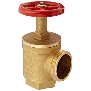 Dixon AV151 Forged Brass Global Angle Hose Valve, 1-1/2" NPT Female x 1-1/2" NST Male, 300 psi Pressure