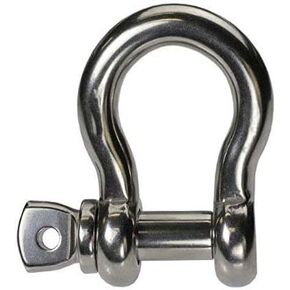 jingyi Silver Color Stainless Steel Screw Pin Anchor Shackles Choose from 3/6" to 5/8"