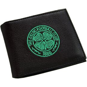 Celtic FC Mens Official Leather Wallet With Embroidered Football Crest