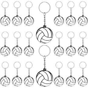 20 Pack Volleyball Keychains Sports Ball Keychains Volleyball Team Gifts Cute Keychain Sports Key Chain Volleyball Stuff for School Volleyball Sport Reward Volleyball Party Favors