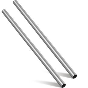 Hicarer 2 pcs 1" OD Stainless Steel Tubing 304 Stainless Steel Tube 16 Gauge Round Metal Tube Industrial Metal Tubing for Home Furnishing, Machinery (36 Inch Length)