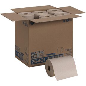 Georgia-Pacific Pacific Blue Basic Recycled Hardwound Paper Towel Rolls by GP PRO (Georgia-Pacific),Brown,26301,800 Feet Per Roll,6 Rolls Per Case