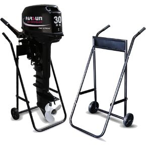 Outboard Boat Motor Stand Heavy Duty Outboard Engine Carrier Cart Dolly Storage with 2 Wheels, Engine Carrier Cart Dolly for Storage, Motor Transportation Hand Dolly Cart 165LBS