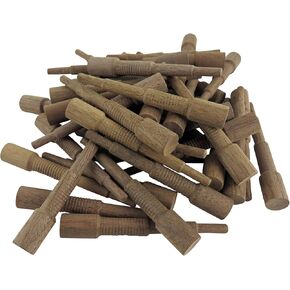 Miller Dowel W12D11-100 Pack of 100 Each 1X Stepped Walnut Dowels 3/8 Inch Diameter for Stock up to 1 Inch Thick