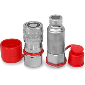 TL40-MF 1/2″ NPT Flat Face Connect Under Pressure Hydraulic Quick Couple Set