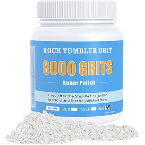 Rock Tumbler 8000 Polishing Grits, Step 5 Grit - Premium Polishing Refill for Final Shine & Smoothing, 1 Lb Tumbler Media for Enhanced Rock Luster