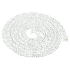 PATIKIL 6.57ftx3/8" Wood Stove Gasket Rope, Fiberglass Round Braided Rope High-Temperature Stove Gasket Seal for Boiler Furnace Oven Kiln Casting, White
