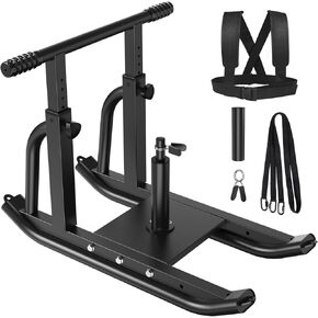Weight Sled for Training, Adjustable Sled Push Gym Equipment, Workout Sled Pull Speed Sled Fitness Sled for Enhance Muscle Strength Improve Speed Suitable for 1" & 2" Weight Plate
