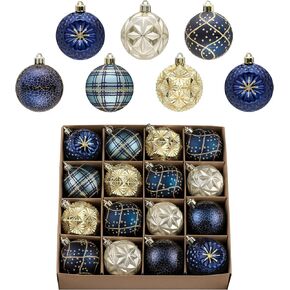 Valery Madelyn Fall Ornaments for Christmas Trees, 16ct Bronze Copper Brown Gold Shatterproof Fall Christmas Tree Decorations, 2.36 Inches Luxury Hanging Ball Ornaments for Thanksgiving Autumn Harvest