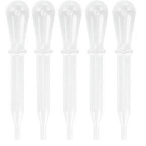PerGar 100Pcs Disposable Pipettes Dropper, Plastic Pipettes, 1.5ml Plastic Pipettes Droppers, Clear Graduated Eye Dropper, Mini Transfer Pipettes Droppers for Home Use, Science Class, Experiments