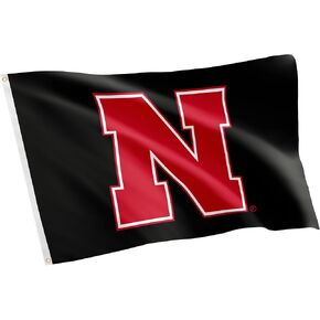 Desert Cactus University of Nebraska Flag Huskers GBR NU Huskers Flag Banners 100% Polyester Indoor Outdoor 3x5 feet Flags (Style Z)