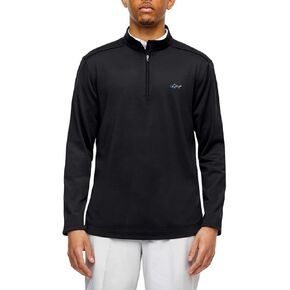 بلوفر جريج نورمان بيرفورمانس بسحاب ربع | بلوفر رجالي للتمرين | بلوفر رجالي بسحاب ربع - أسود خالص، X-Large in Kuwait