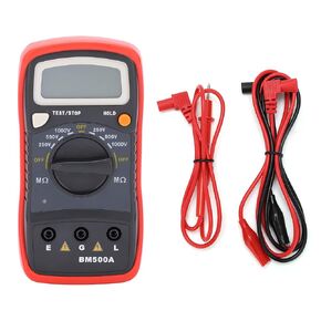 Resistance Tester BM500A 1000V LCD Insulation Megohm Meter, ABS Material, for Electrical Equipment Test
