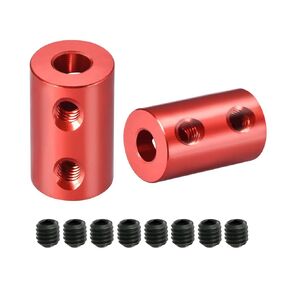 Aopin 2mm to 4mm Red Rigid Couplings Set Screw Shaft Stepper Motor, Length 20mm / 0.79" Motor Coupler Connector Rigid with for 3D Printer, RC Robot, Car Model Shaft, CNC Machine, DIY Encoder 2 Pcs