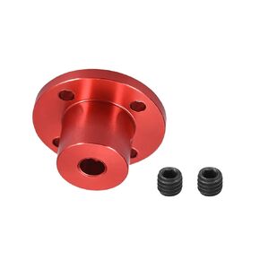 DMiotech 6mm Inner Dia H15xD15 Flange Coupling Connector Rigid Guide Shaft Support Coupler Shaft Coupling with Screws for DIY RC Model Motors Red