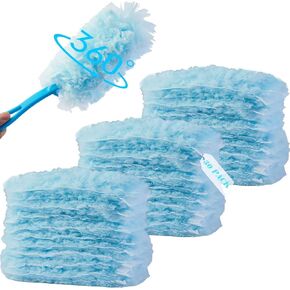 Duster Refill Compatible with Swiffer Duster, 360 Heavy Duty Duster Kit Includes 30 Dusters Refills and 1 Handle, Multi-Surface Disposable Dusters for Cleaning Corner, Furniture, Car, Blinds