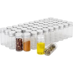 Kesell 24PCS 5ml Clear Glass Vials with Aluminium Cap Mini Glass Bottles with Caps for Storage, Sample Vials in Kuwait