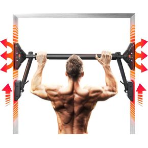 Pull Up Bar/Chin up bar Upper Body Workout Bar | Super load-bearing, Dual Security Locking Fitness Strength Training Equipment