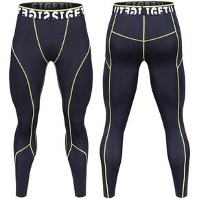 BaronHong Men's Base Layer Tights Quick Dry Compression Plus Size Pants Gym Active Leggings Breathable Sport Pant