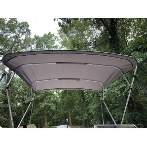 Replacement Bimini Top Canvas with Boot, Grey, 10' Long x 8' Wide, 16oz, 4 Bow, fits 91-96" Width