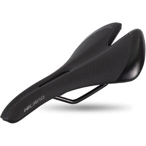 DRBIKE Road Bike Seat for Men & Women, Comfortable Padded Bicycle Saddle, Waterproof Bike Seat Replacement with Wide Cushion for Road, MTB, Mountain, Exercise, Hybrid & Cruiser Bikes, Black/White