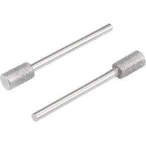 uxcell Diamond Mounted Points 6mm Cylinder Head 1/8 Inch Shank Grinding Rotary Tools Pack of 2
