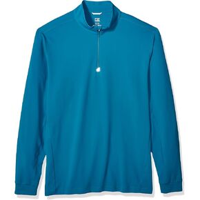 Cutter & Buck Men's Drytec UPF 50+ Double Knit Jersey Traverse Half Zip Pullover