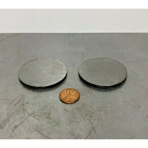 1/8" Steel Plate, Disc Shaped, 2" Diameter, A36 Steel, Round, Circle 2 PC LOT