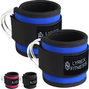 Ankle Strap for Cable Machine and Strength Training - Premium Padding for Comfort, Ankle Cable Starps for Workout, Compatible with Glute Kickback, Leg Extension, Leg Press, Hip Abductors & lower body exercises