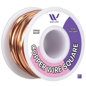 14 Gauge Square Copper Wire 99.9% Pure Copper Wire for Jewelry Making 30 Ft Square Copper Wire for Electrical
