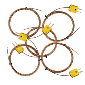 5pcs Pack High Accuracy K Type Mini-Connector Thermocouple Temperature Probe Sensor, 1 Meters Long Measure Range -50°C~482°C (-58°F~899°F)