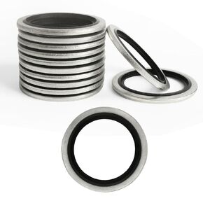 12Pcs G1 Bonded Washers Self-Centered Bonded Seal Gasket Washers for Automotive,Bearings,Pumps