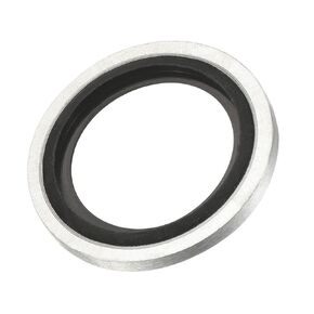 MECCANIXITY Bonded Sealing Washers G1/2 28.5x21.54x2.5mm Carbon Steel Nitrile Rubber Gasket, Pack of 5