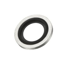 MECCANIXITY Bonded Sealing Washers G1/2 28.5x21.54x2.5mm Carbon Steel Nitrile Rubber Gasket, Pack of 5