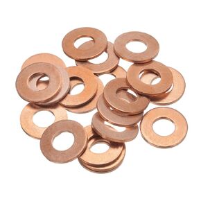 uxcell Copper Sealing Ring Gasket 8mm ID 18mm OD Flat Fitting Washers for Sump Plugs Water Fuel Hydraulic Fittings Pack of 20,1.5mm Thickness