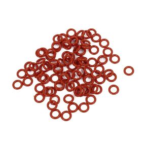 uxcell 100Pcs 5mm x 1mm Rubber O-Rings NBR Heat Resistant Sealing Ring Grommets Red