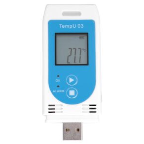 USB Temperature and Humidity, Data Loggers Recorders Data Acquisition Recorder, Temperature Humidity Data Logger PDF CVS Report with LCD Display 32000 Points for Warehouse, Logistics Transportation, C