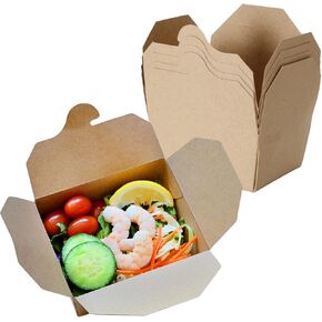 Youngever 50 Pack 26 Ounce Disposable To Go Boxes, Paper Take Out Food Containers, Recyclable Paper Take Out Boxes, To Go Food Containers