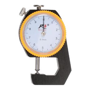 HARFINGTON Dial Thickness Gauge 0-10mm | 0.01mm Mechanical Thickness Tester Gauge Cusp Head for Measure Sheet Metal Harden Board, Black