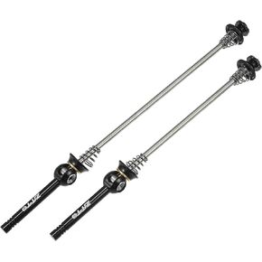 X AUTOHAUX 1 Pair Bicycle Quick Release Axles Skewers Lever Front Rear Bike Axle Wheel Block Hub 140mm 5.51" 180mm 7.09" Black for MTB Moutain Road Bike