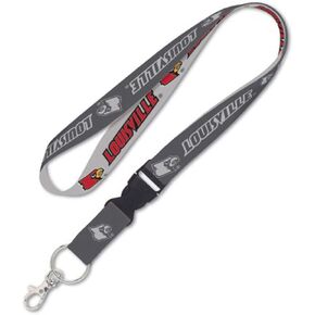 Louisville Cardinals Premium Lanyard Id Holder Key Chain, Charcoal Edition