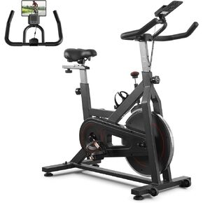 Exercise Bike Stationary Bikes for Home Cycling Bike Indoor Bike with Comfortable Seat Cushion LCD Monitor Silent Belt Drive 300 lbs Weight Capacity Heavy Flywheel