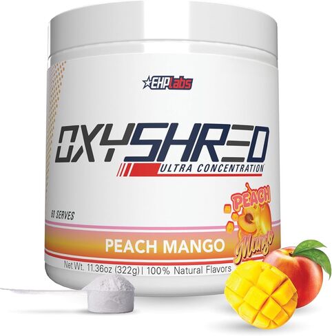 EHP Labs OxyShred Pre Workout Powder & Shredding Supplement - Preworkout Powder with L Glutamine & Acetyl L Carnitine, Energy Boost Drink - Passionfruit, 60 Servings in Kuwait