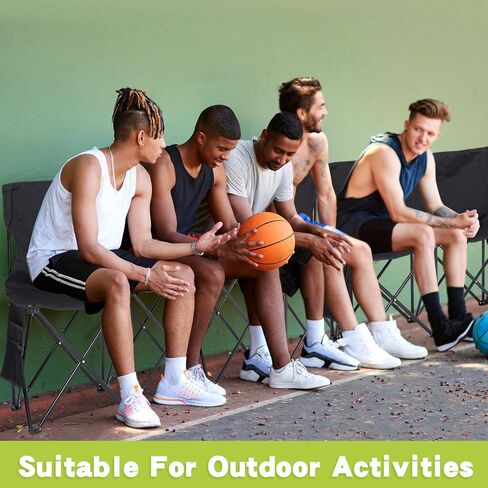 Wenqik 4 Pack Soccer Bench 4 Seats Team Bench Seat Foldable Sideline Bench Portable Folding Bench Sport Bench Seating with Backseat and Carry Bag for Soccer Football Sidelines Camping Events in Saudi Arabia