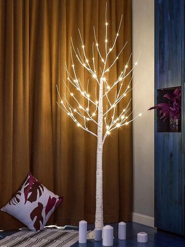 Twinkle Star Lighted Birch Tree 6 Feet 96 LED for Home Wedding Festival Party Christmas Decoration in Kuwait