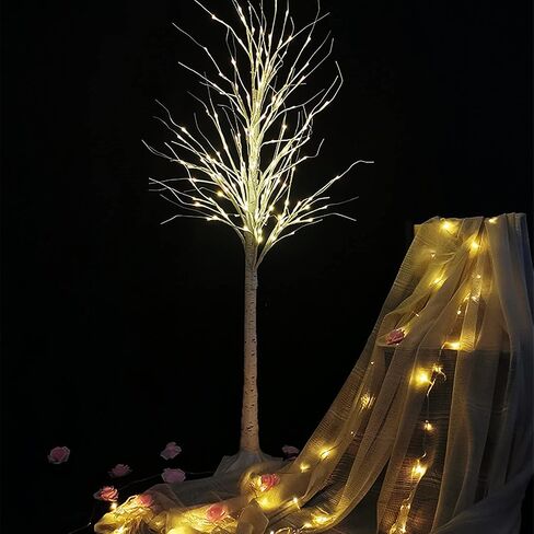 Twinkle Star Lighted Birch Tree 6 Feet 96 LED for Home Wedding Festival Party Christmas Decoration in Kuwait