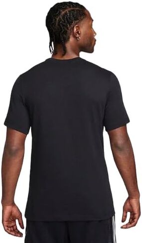 تيشيرت كرة السلة Dri-Fit JDI Graphic للرجال من Nike (الولايات المتحدة، ألفا، كبير، عادي، عادي، أسود) in Saudi Arabia